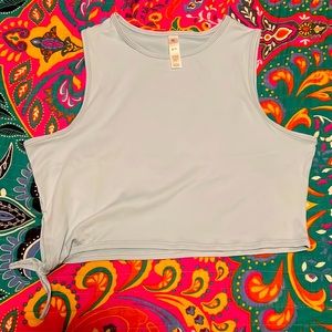 🔥BABY BLUE ATHLETIC CROP TOP Y2K BARBIECORE
